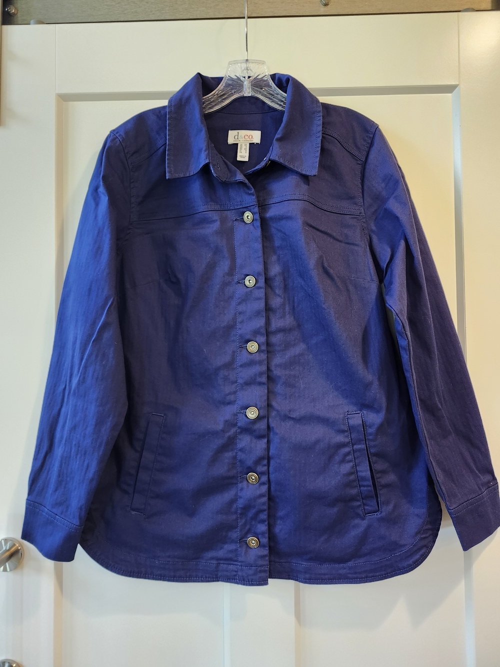 d.co Women's Button-Front Utility Jacket in Indigo